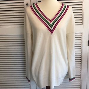 Women’s Boden Tennis Sweater- cashmere/wool blend